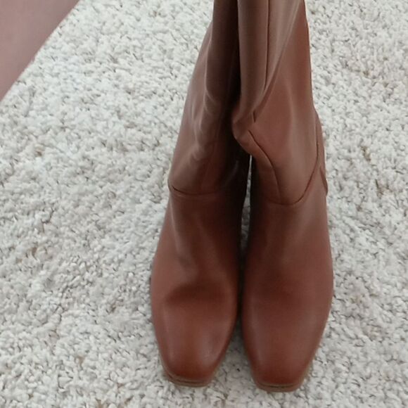 Baretraps Thalia knee high western style 2 1/4" stacked heel boot  size 9.5 NWT - Picture 6 of 8